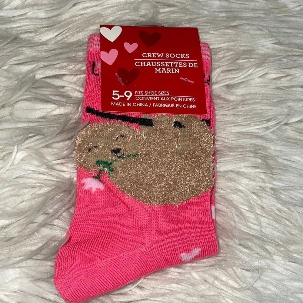 chaussettes de martin Socks Womens Size 5-9 ccrew Hearts Valentines NWT‎